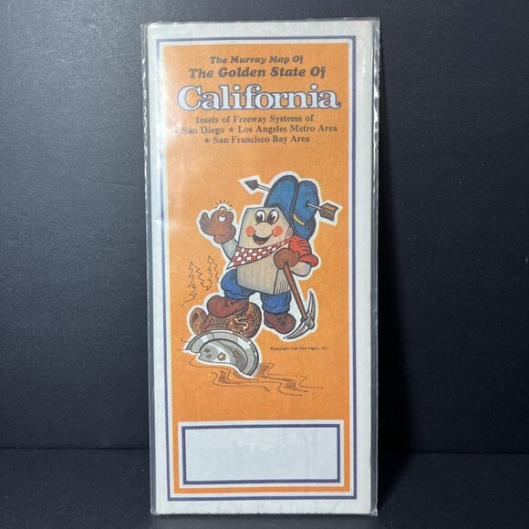 1978  The Murray Map Of The Golden State Of California Insets Of Freeway Systems - Picture 1 of 12